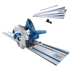 Fierăstrău circular cu plonjare Scheppach PL55 – 1200 W, cu 2 șine de ghidare de 700 mm