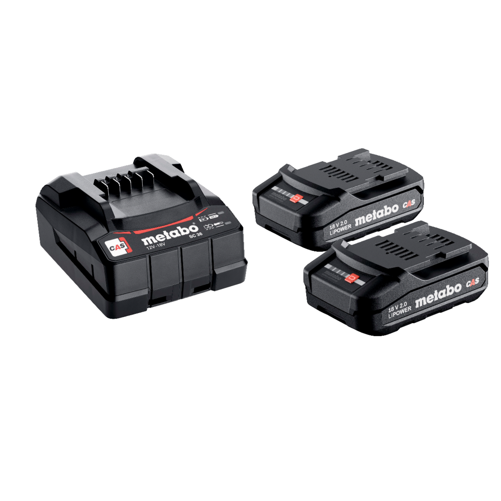 Set acumulatori Metabo Basic-Set 18 V 2 × 2,0 Ah