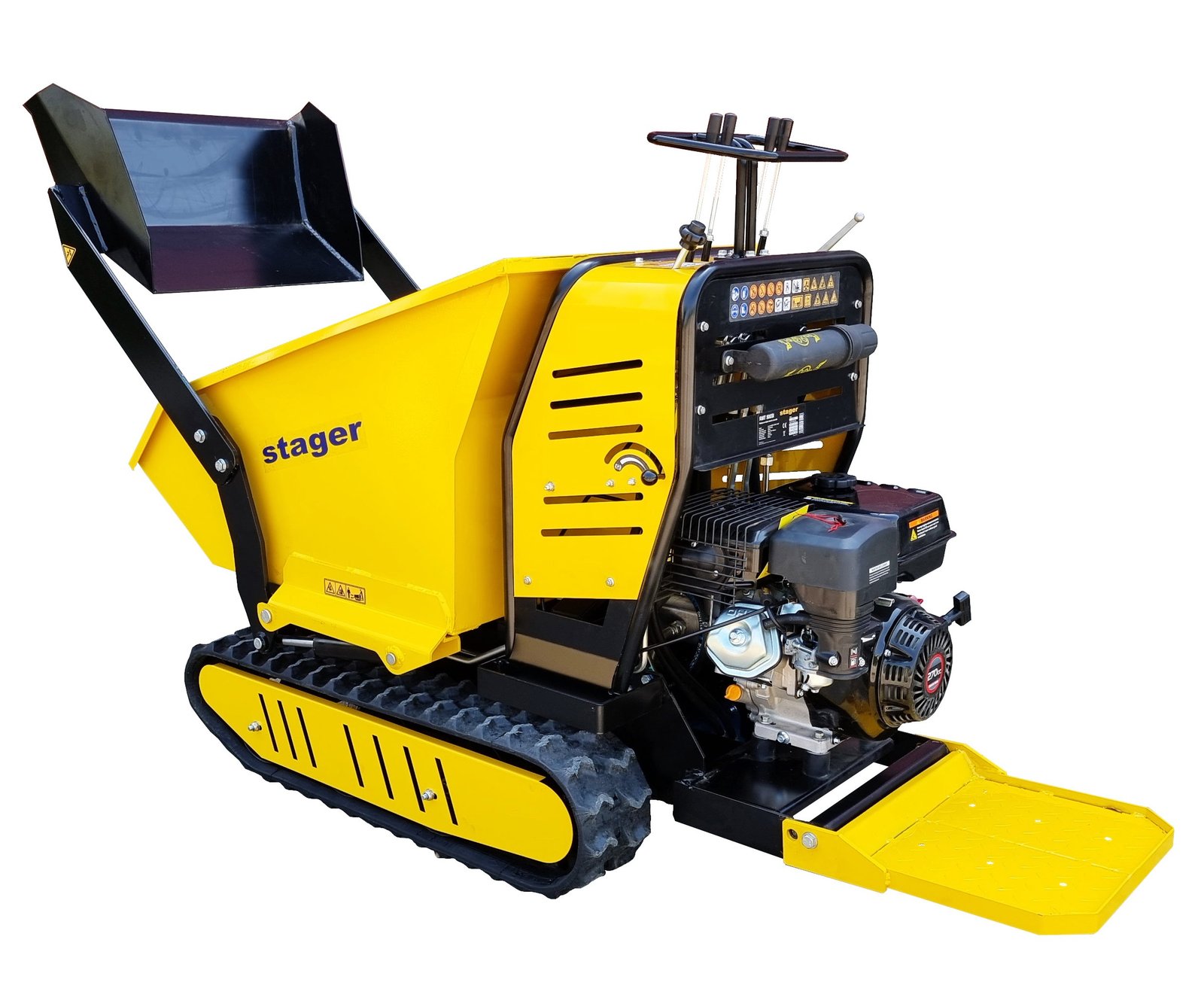 Roabă pe senile Stager RMT500SI cu încărcător frontal – 500 kg, motor 9 CP, hidrostatică - imagine 3