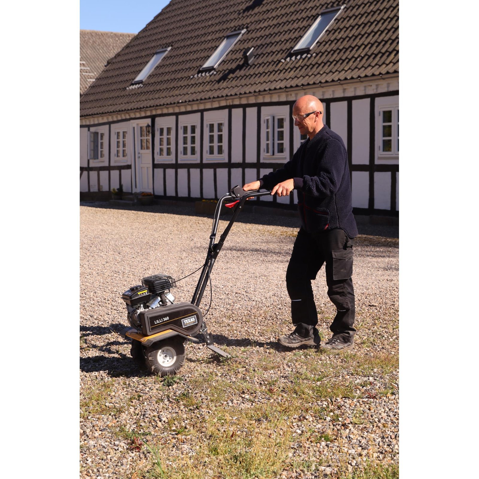 Prășitoare Texas 40 cm pentru motosape Lilli, Hobby, El-Tex 1800 – cu adaptor - imagine 3