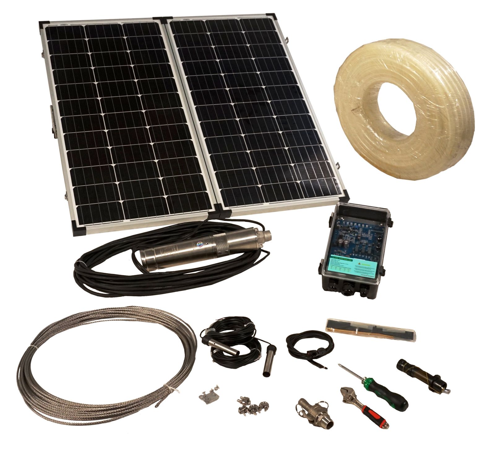 Pompă submersibilă solară Progarden 3TSS0.76-55-24/120 – 120 W, 55 m, 2 panouri 80 W - imagine 2