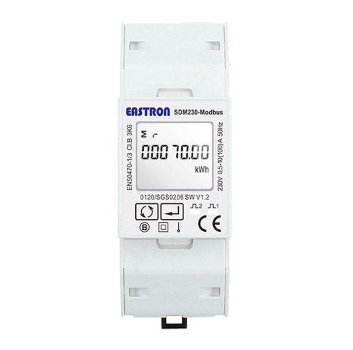 Contor monofazat Growatt SPM-E – bidirecțional, RS485, șină DIN 35 mm