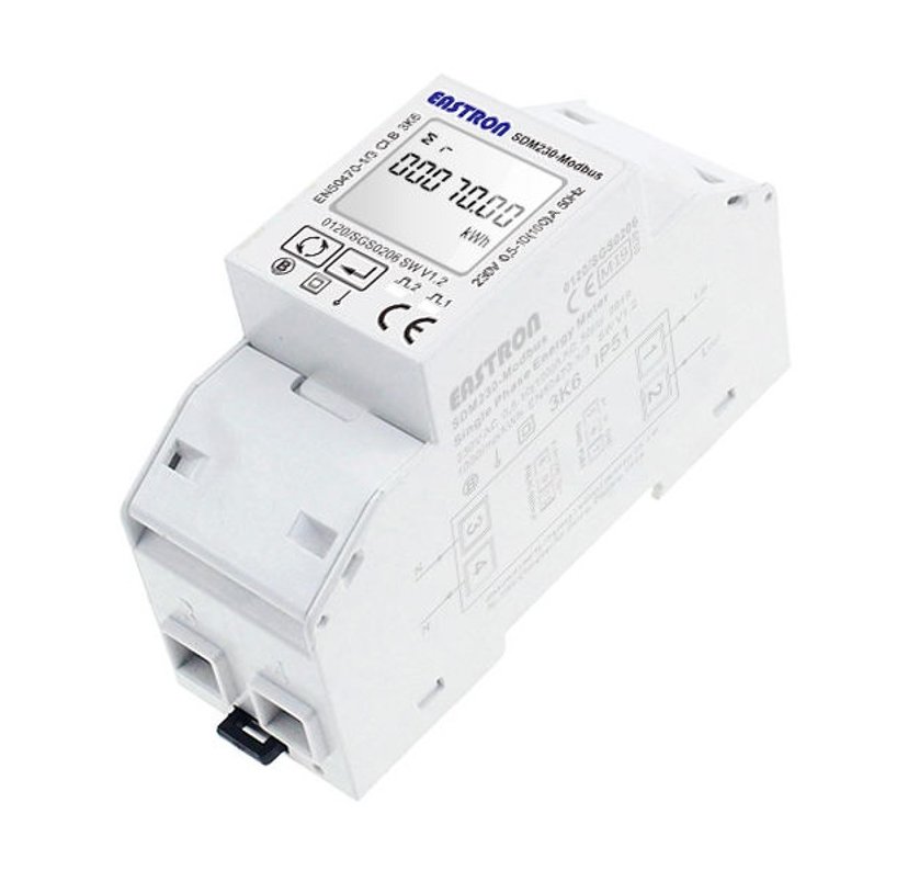 Contor monofazat Growatt SPM-E – bidirecțional, RS485, șină DIN 35 mm - imagine 2
