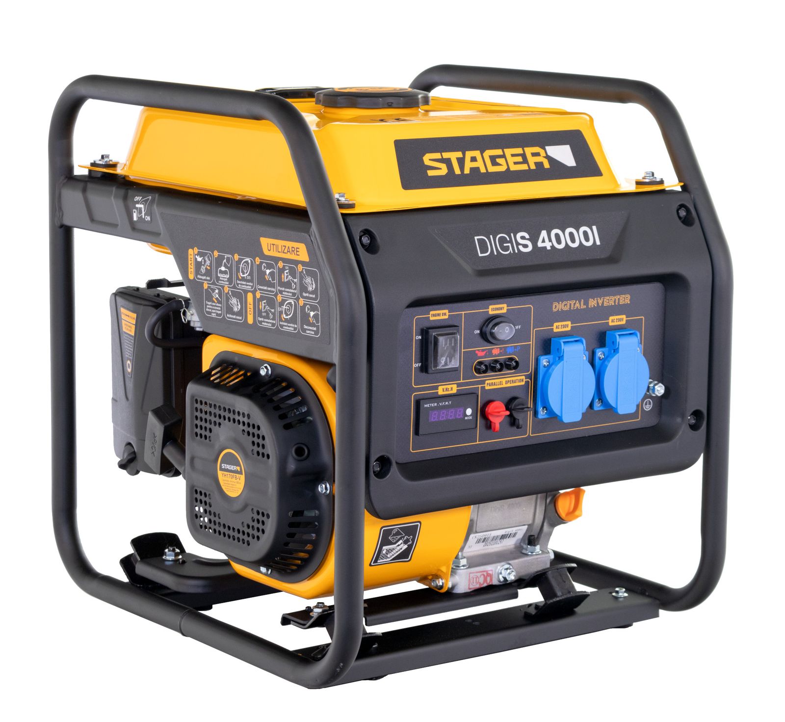 Generator invertor Stager DigiS 4000i 4 kW – open-frame, benzină, monofazat - imagine 5