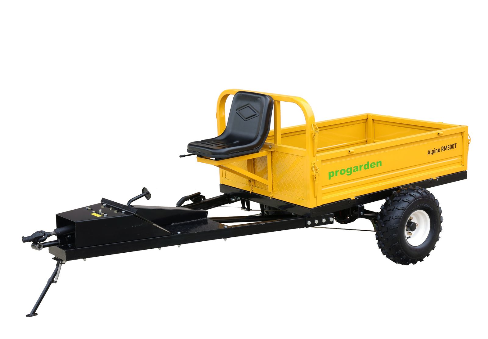 Remorcă Progarden Alpine RM500T cu tracțiune pentru motocultor – 500 kg, cu set manicoți Adaptiv