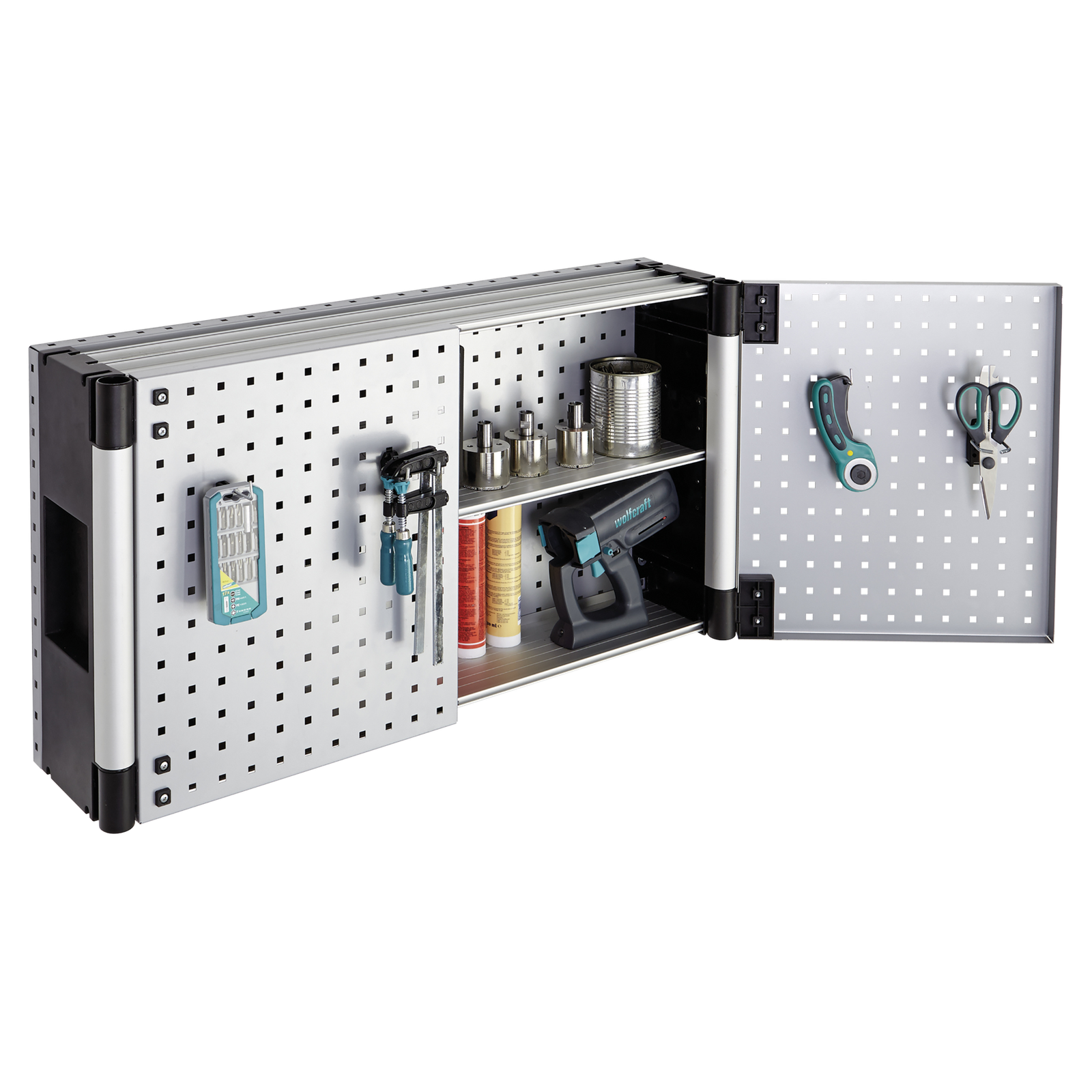 Set 5 buc carlige cu bucla pentru peretele cu orificii Wolfcraft 6092000