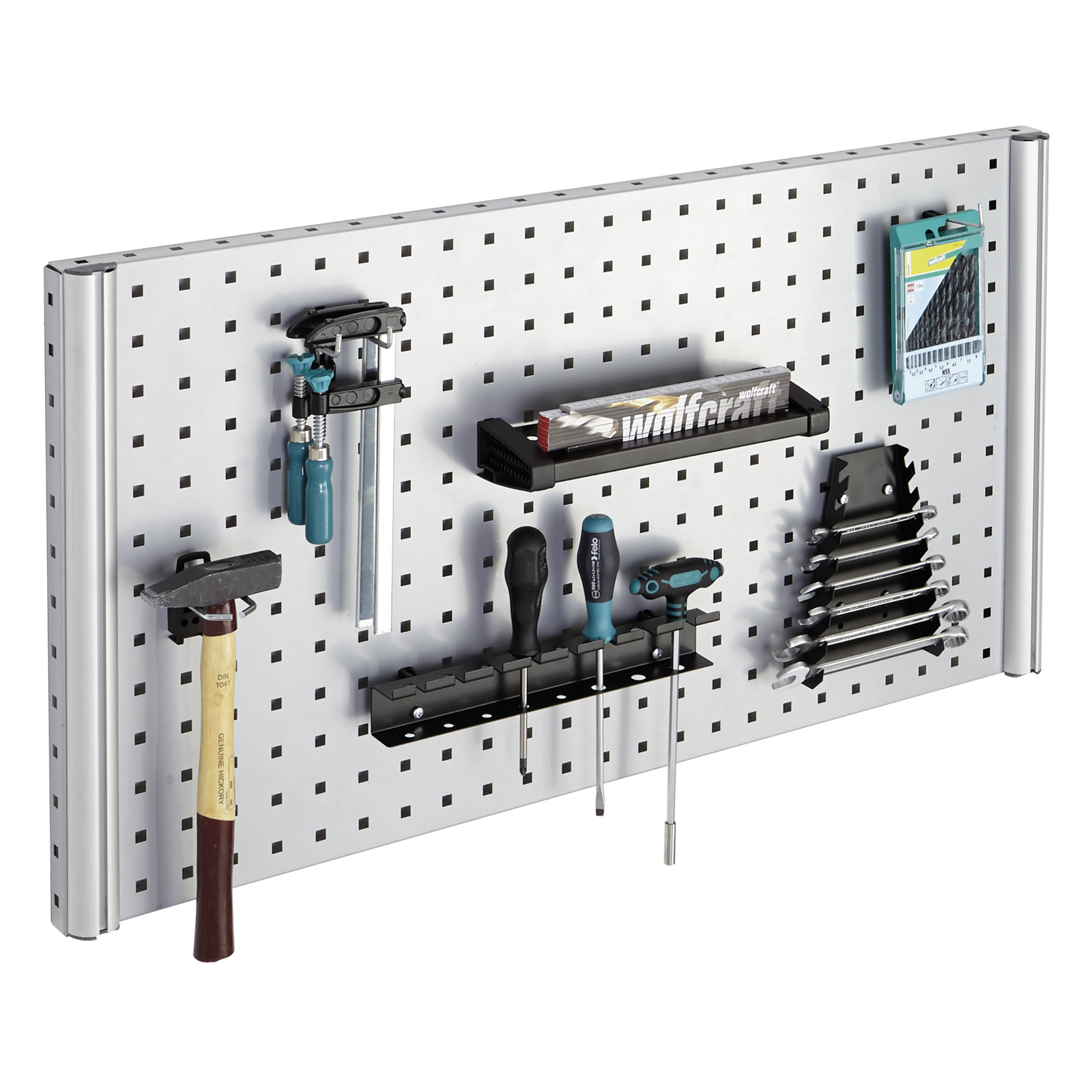 Set 5 buc carlige cu bucla pentru peretele cu orificii Wolfcraft 6092000