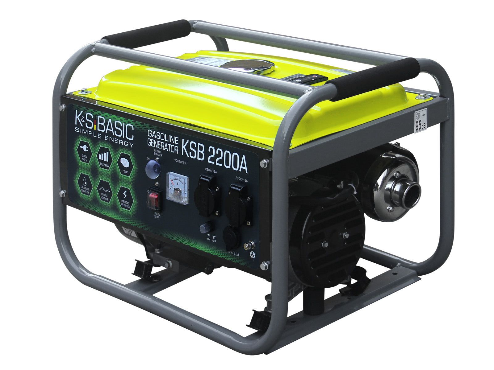 Generator de curent pe benzină monofazat KSB 2200A AVR 2,2 kW