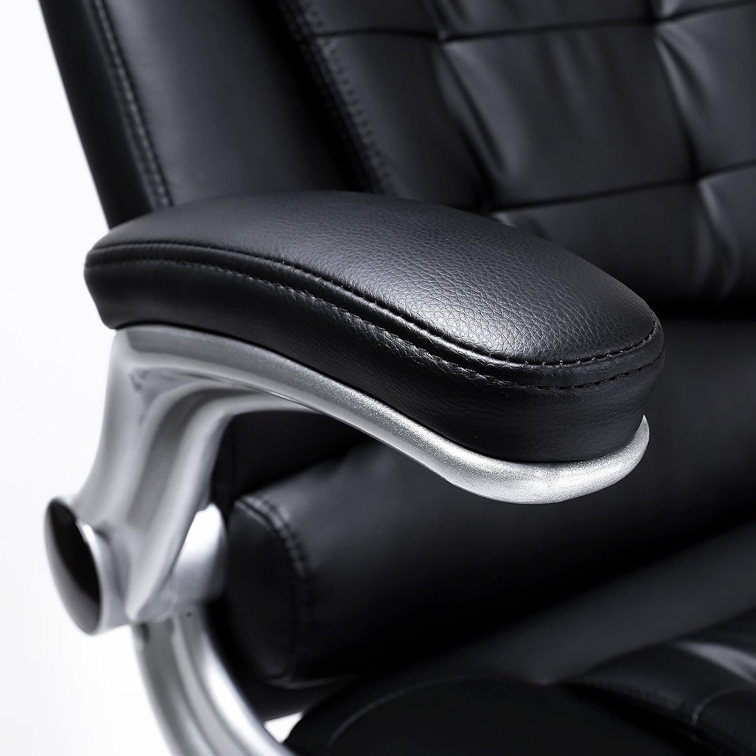 Scaun de birou ergonomic Songmics OBG51B – cu tetieră, spătar înalt, brațe rabatabile, negru - imagine 7