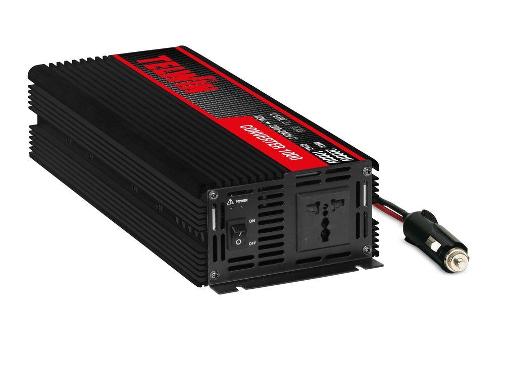 Telwin, Convertor 12V la 230V Telwin CONVERTER 1000 | Putere maximă 2000 W | Invertor auto pentru alimentare aparate 230