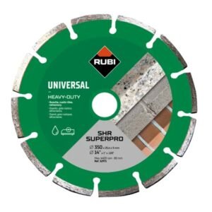 Disc diamantat segmentat Rubi SHR SuperPro – 350 mm, pentru cărămidă și beton