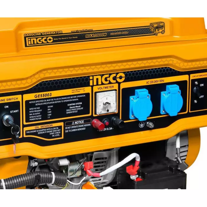 Generator pe benzina cu pornire electrica INGCO, 5.5 kW max