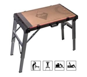 Masă de lucru 4 în 1 cu picioare pliabile Rubi – 80 x 47 cm, 14,2 kg