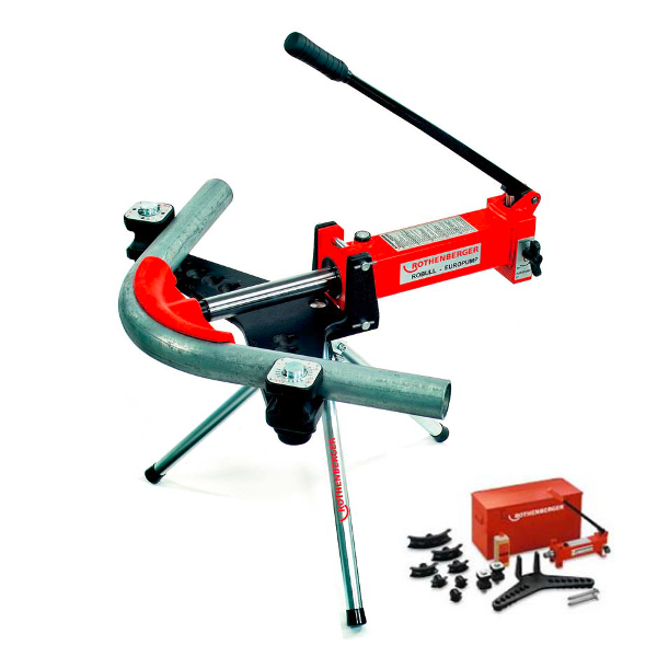 Masina hidraulica pentru indoit tevi Rothenberger ROBULL Type E, actionare manuala, deschisa, cu accesorii 3/8"-2"