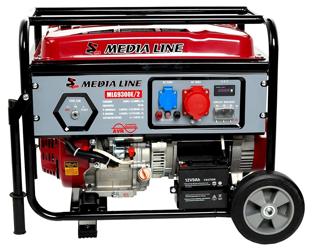 Generator de curent Media Line MLG 9300E/2 + panou de automatizare ATS 93