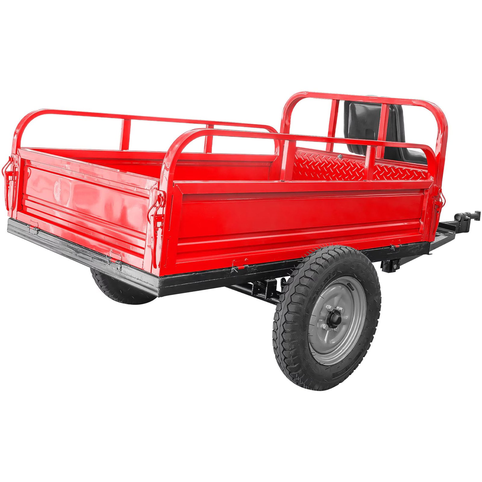 Remorcă basculabilă DKD LY800 NEW roșie – cuvă 1600 x 1000 mm, 700 kg sarcină - imagine 2