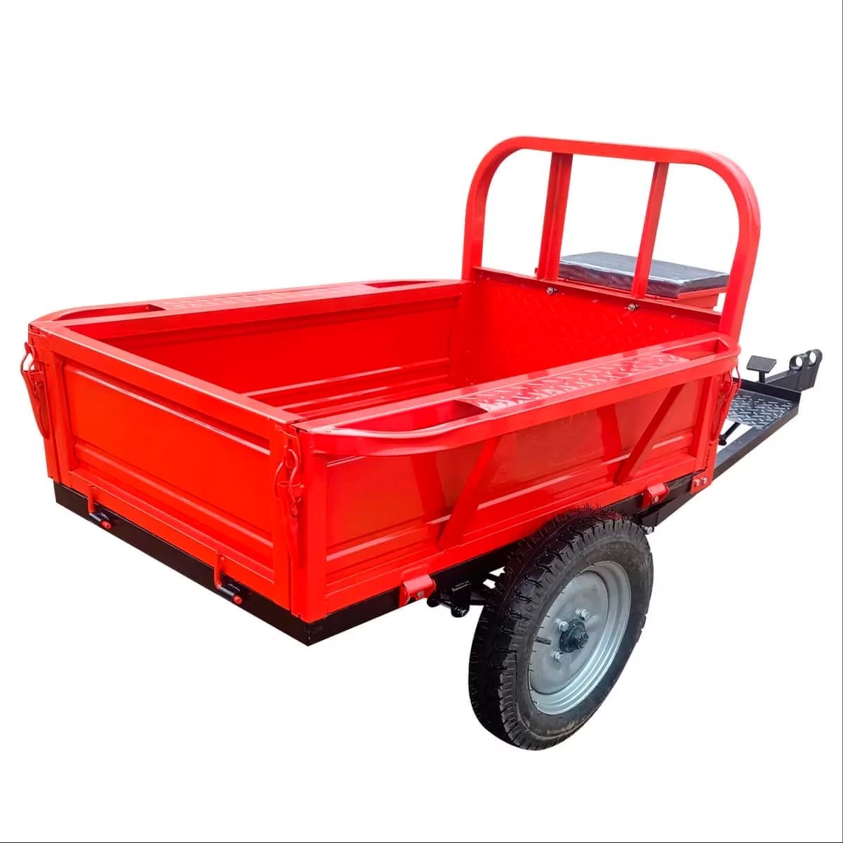 Remorcă basculabilă DKD LY500 NEW roșie – cuvă 1250 x 800 mm, 500 kg sarcină - imagine 2