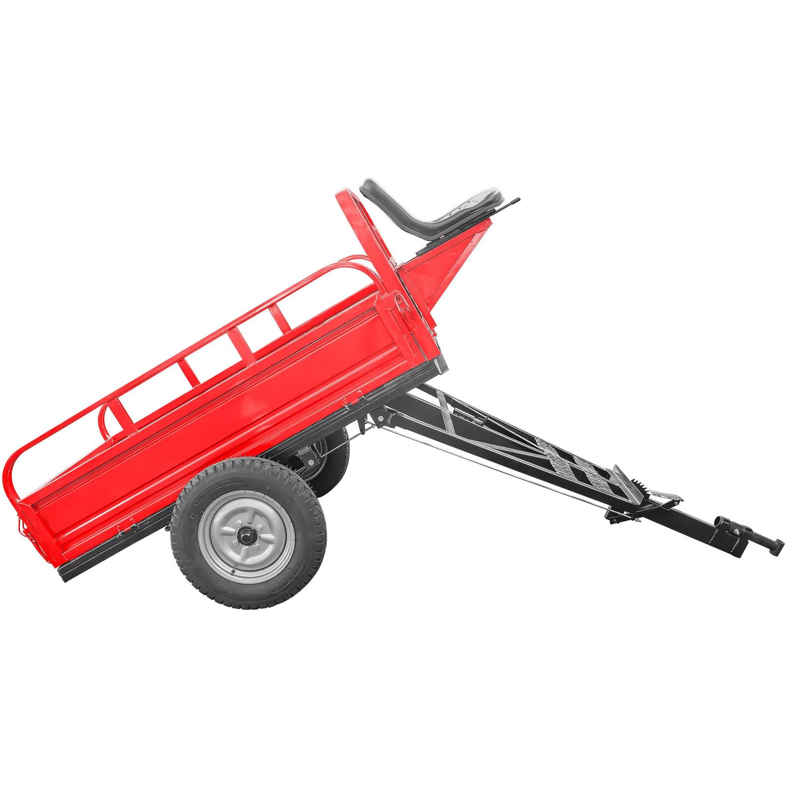 Remorcă basculabilă DKD LY800 NEW roșie – cuvă 1600 x 1000 mm, 700 kg sarcină - imagine 5
