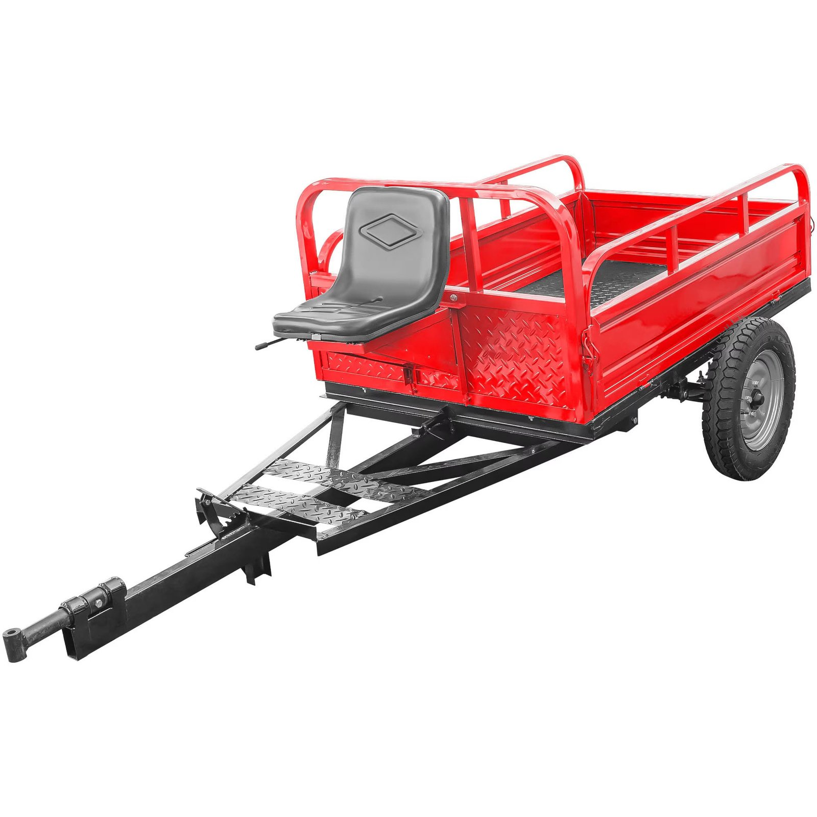 Remorcă basculabilă DKD LY800 NEW roșie – cuvă 1600 x 1000 mm, 700 kg sarcină - imagine 4