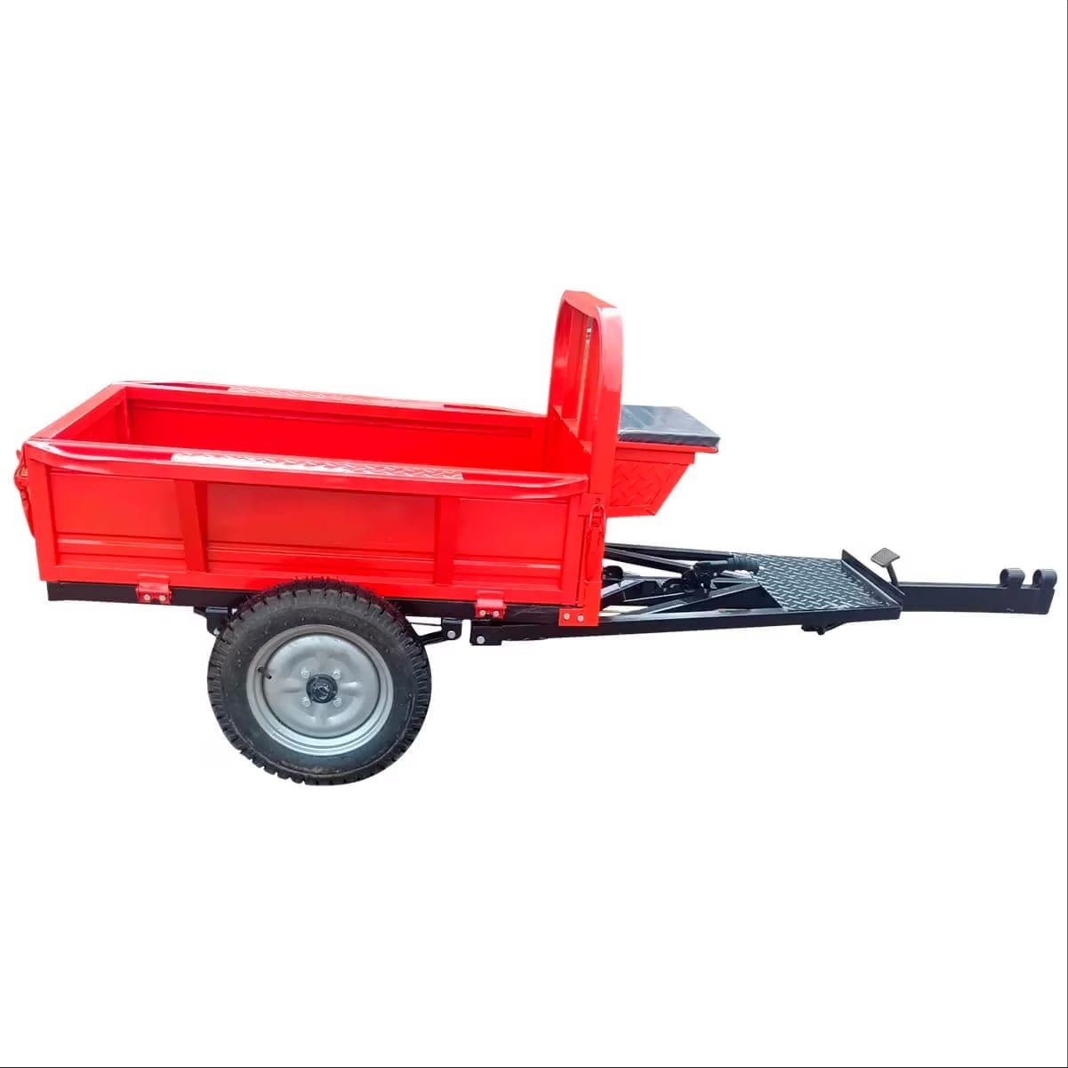 Remorcă basculabilă DKD LY500 NEW roșie – cuvă 1250 x 800 mm, 500 kg sarcină - imagine 4