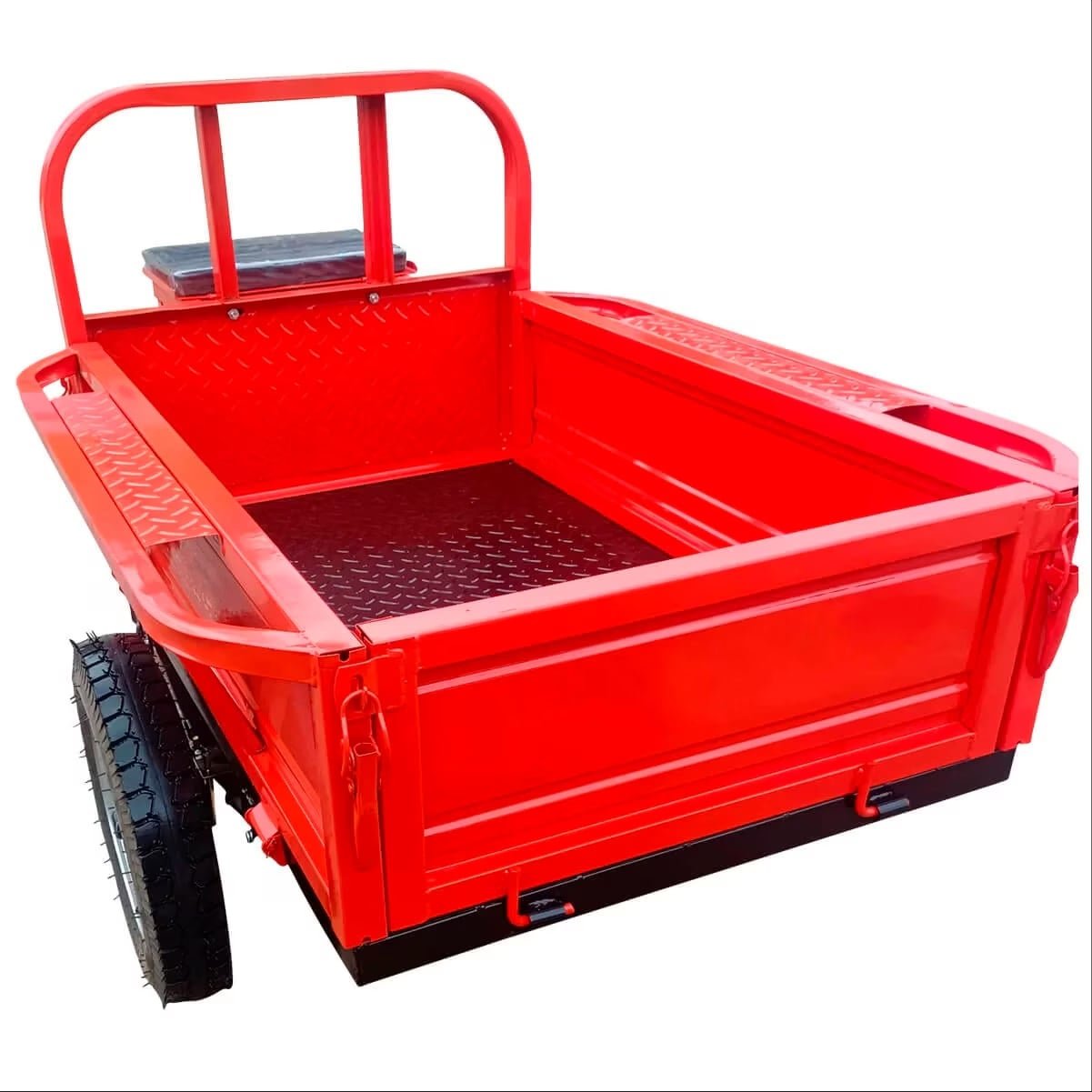 Remorcă basculabilă DKD LY500 NEW roșie – cuvă 1250 x 800 mm, 500 kg sarcină - imagine 3