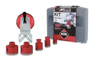 Set carote diamantate pentru gresie Rubi DryGres – 5 bucăți, Ø 28–68 mm