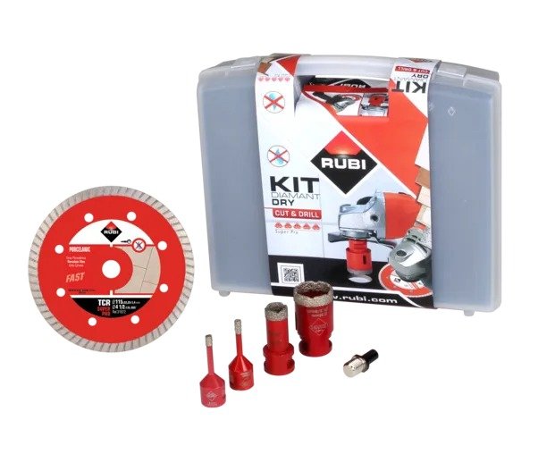 Set disc diamantat TCR-115 SuperPro și burghie DRYGRES Rubi – tăiere și găurire uscată