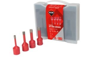 Set mini carote diamantate pentru gresie Rubi Mini DryGres – Ø 6–12 mm