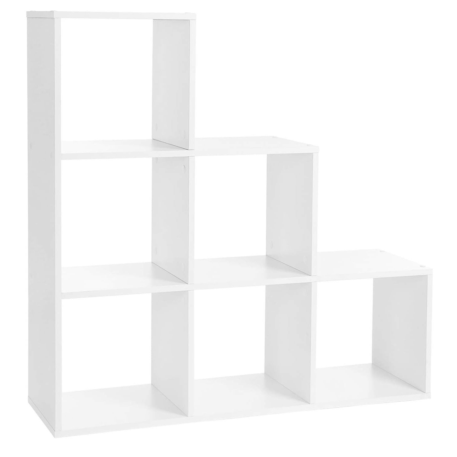 Bibliotecă Vasagle LBC63WT cu 6 compartimente – cuburi deschise, PAL de 15 mm, alb