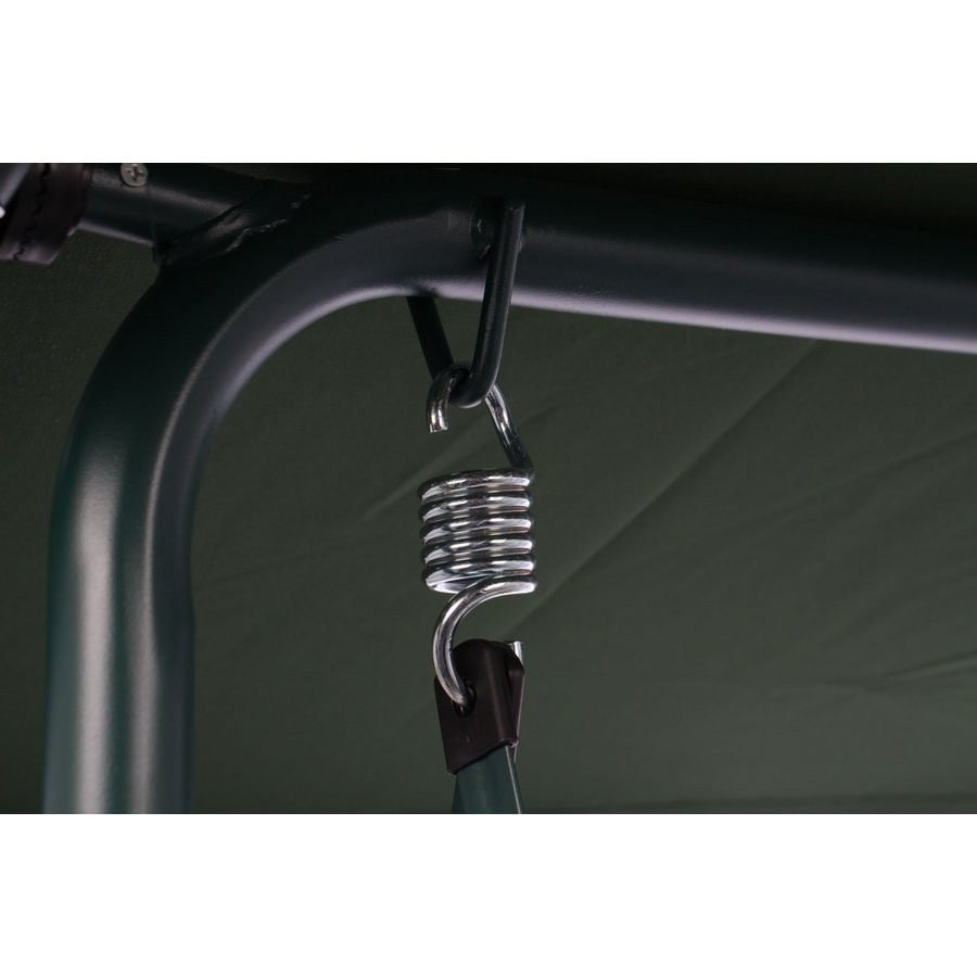 Leagăn balansoar cu acoperiș BDP-BAL-Lah – 3 locuri, 178 × 106 × 151 cm, verde cu alb - imagine 5