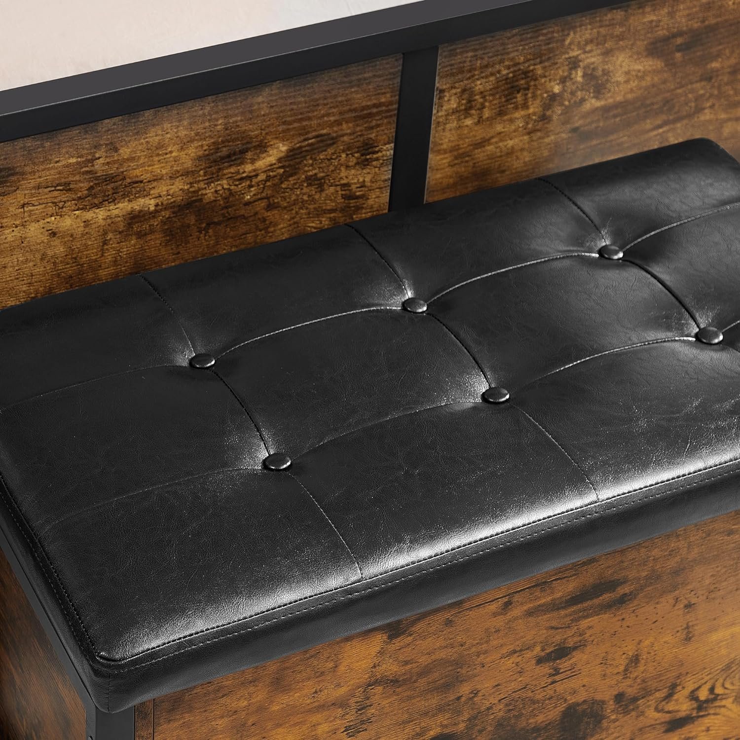 Bancă cu ladă de depozitare Vasagle LSC80BX – 40 × 80 × 50 cm, pernă captușită - imagine 4