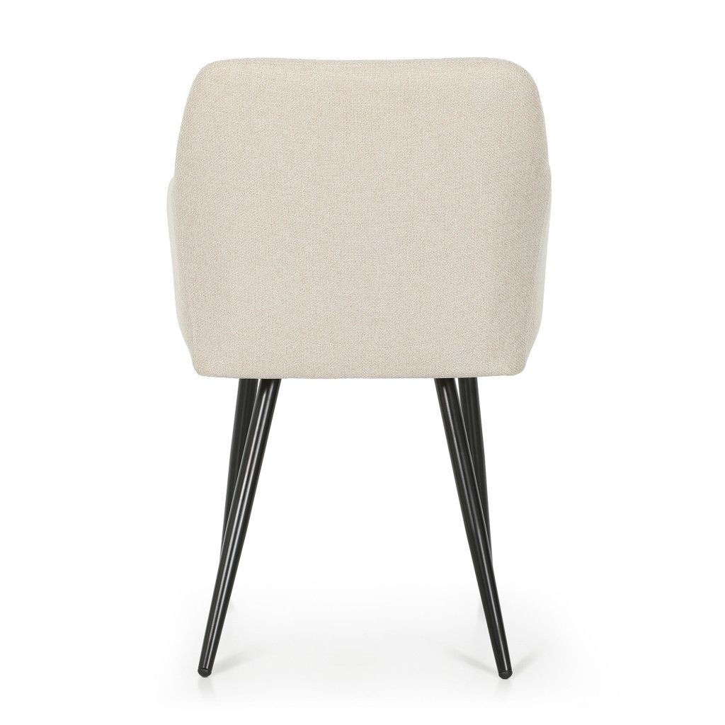 Set 2 scaune dining AKORD Luxano – tapițate cu velur, cusături pătrate, 54 × 58 × 82 cm, bej - imagine 6