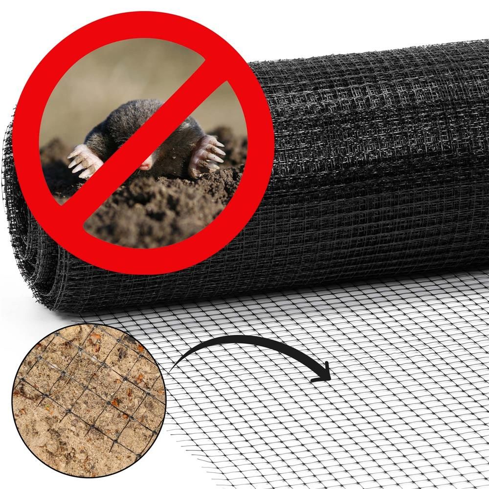 Plasă anti-cârtițe pentru gazon – rolă 2 × 100 m, 45 g/m², neagră - imagine 3