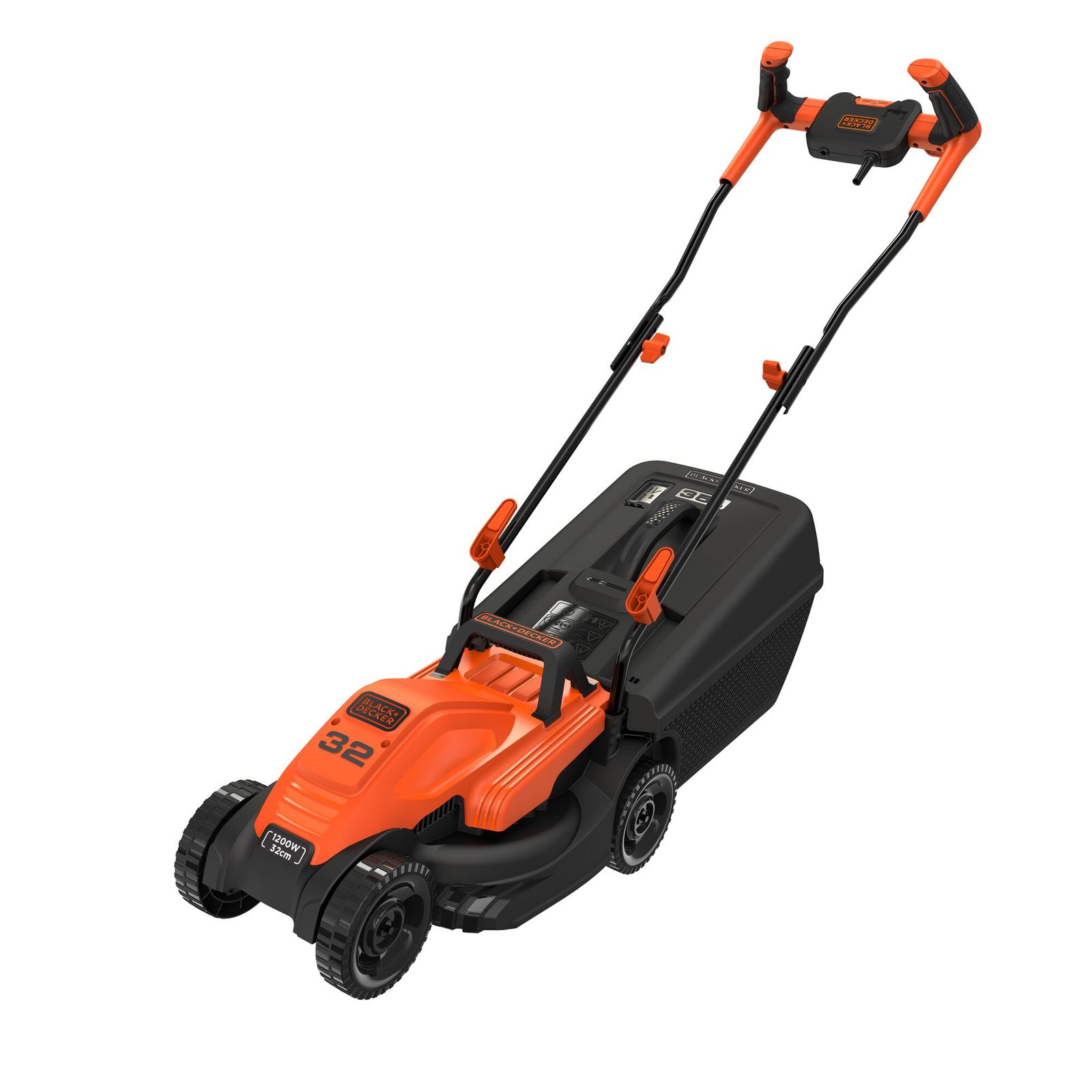 Mașină de tuns iarba electrică Black+Decker BEMW451BH – 1200 W, lățime de tăiere de 32 cm, sac de 35 l