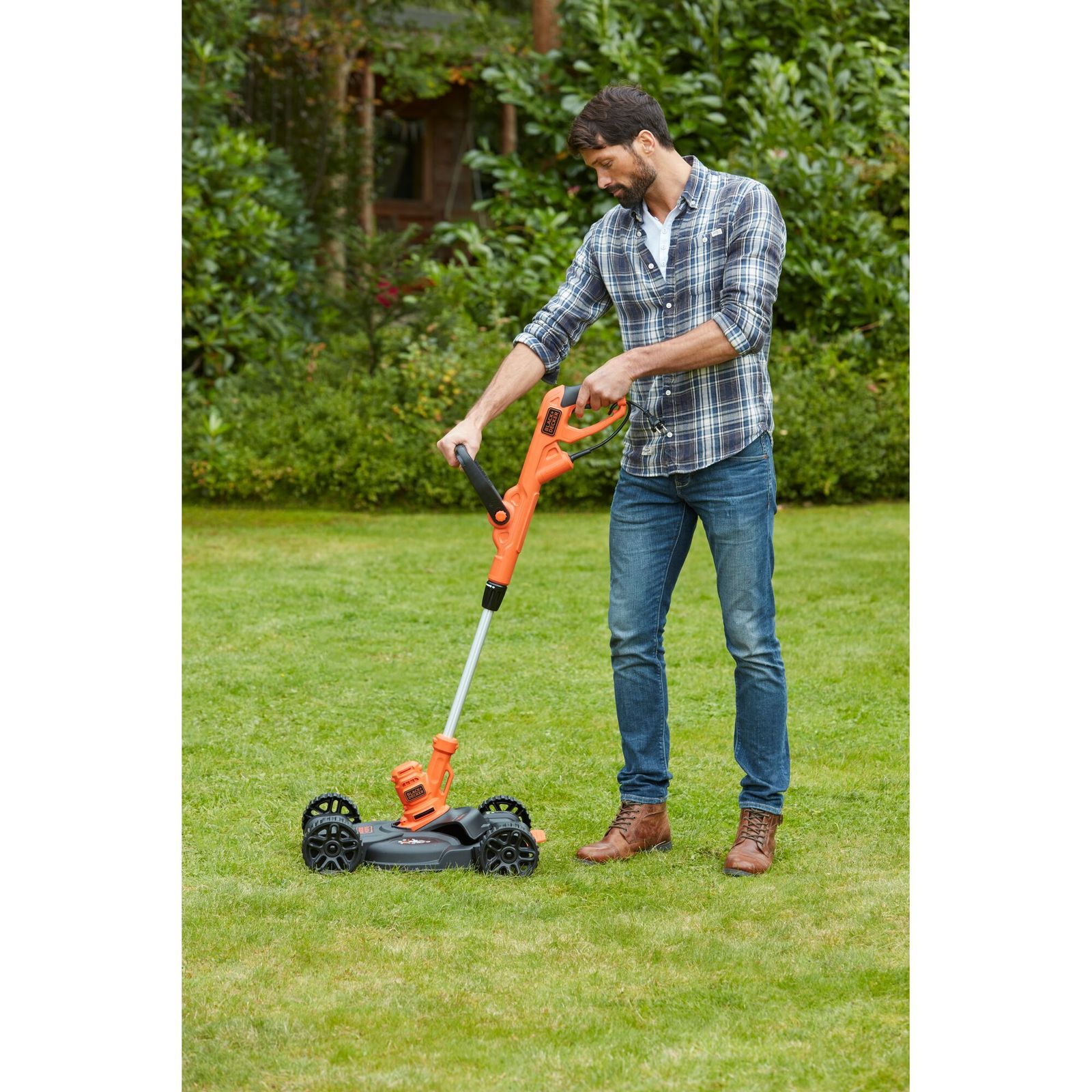 Trimmer electric 3-în-1 Black+Decker BESTA530CM – 550 W, lățime de tăiere de 30 cm, cu bază pe roți - imagine 5