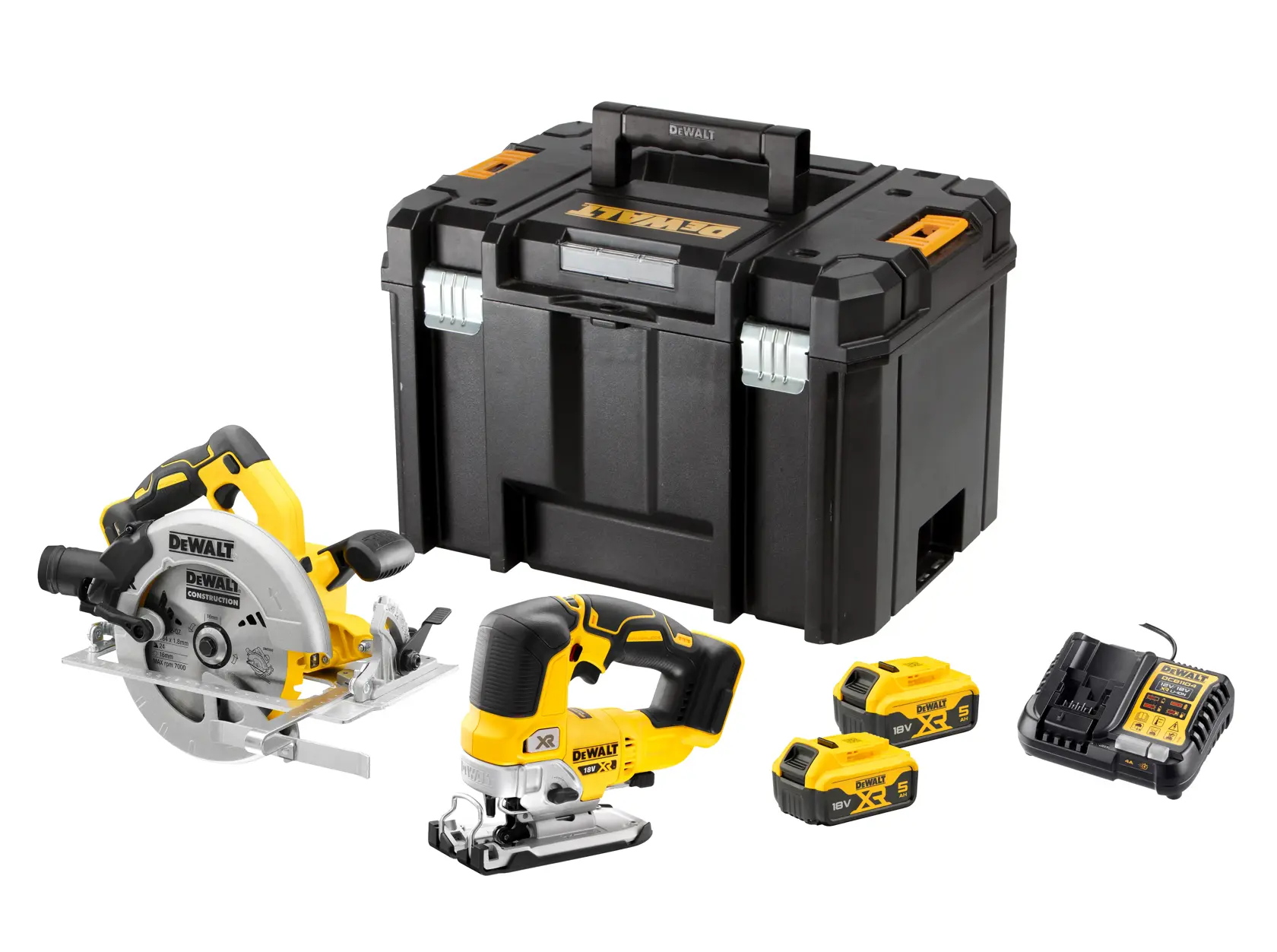 Set scule DeWalt DCK2012P2T – fierăstrău circular și vertical, 18 V, 5 Ah - imagine 2