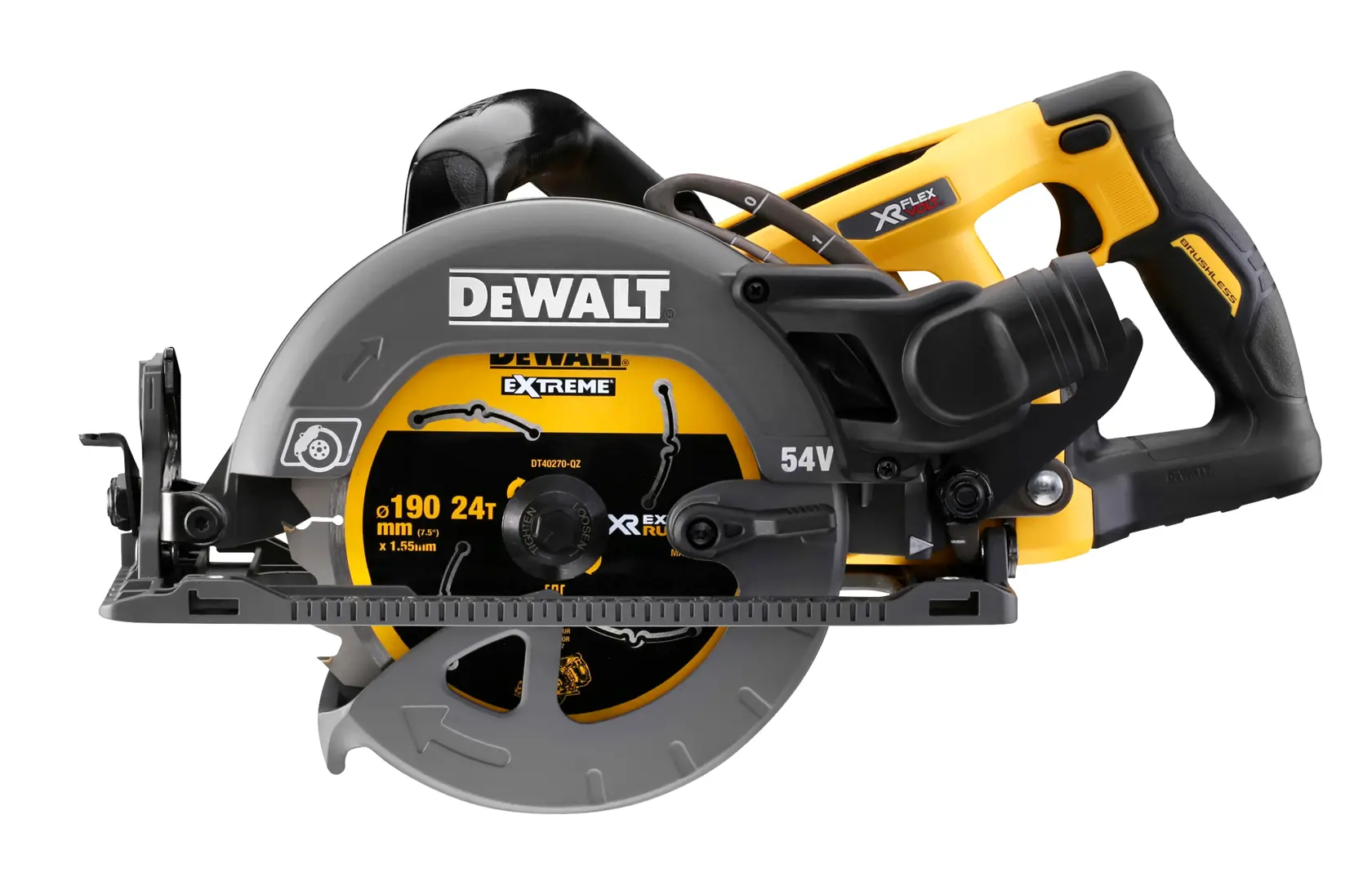 Fierăstrău circular DeWalt DCS577N – 54 V XR FLEXVOLT, pânză 190 mm - imagine 8