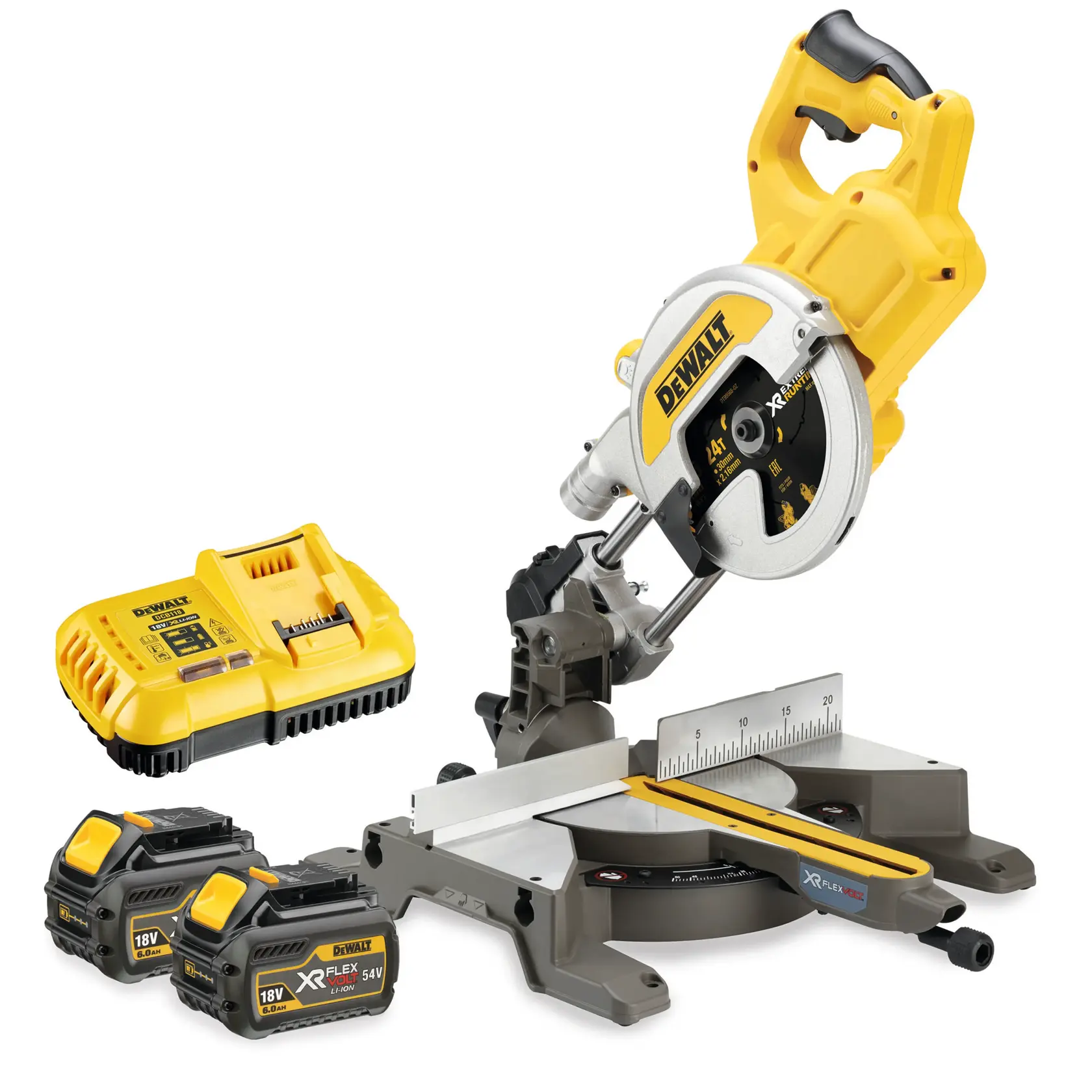 Fierăstrău circular DeWalt DCS777T2 – FLEXVOLT 54 V, 6 Ah, disc 216 mm, brushless - imagine 8