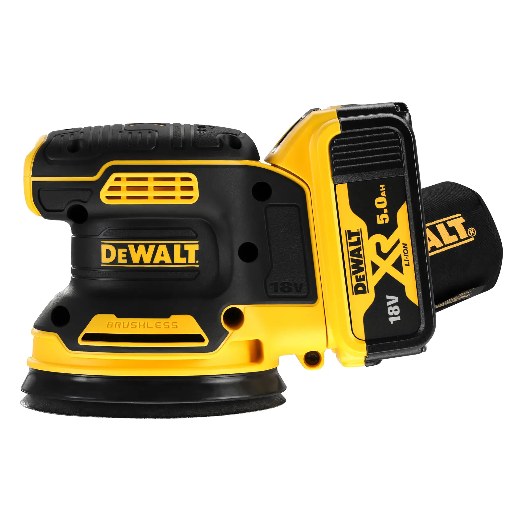 Mașină de șlefuit orbital DeWalt DCW210P2 – 18 V, 5 Ah, 125 mm, 2 acumulatori - imagine 8