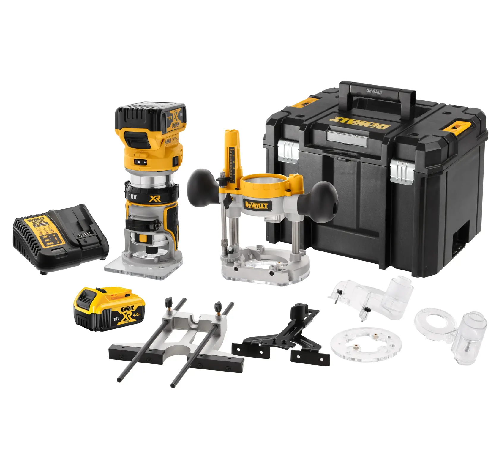 Mașină de frezat DeWalt DCW604P2 – 18 V XR, 2 x 5 Ah, brushless, bucșă 8 mm - imagine 7