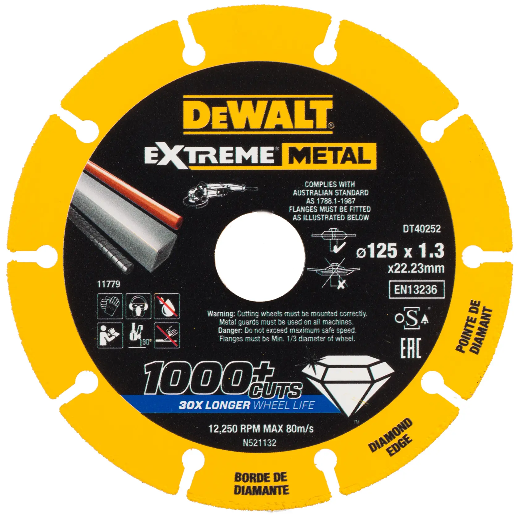 Disc diamantat DeWalt DT40252 – 125 mm, diamantare segmentată, pentru metal - imagine 5