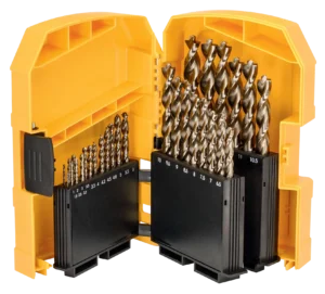 Set de 29 burghie pentru metal DeWalt DT4957 – oțel cu cobalt HSS-E, Ø 1–13 mm