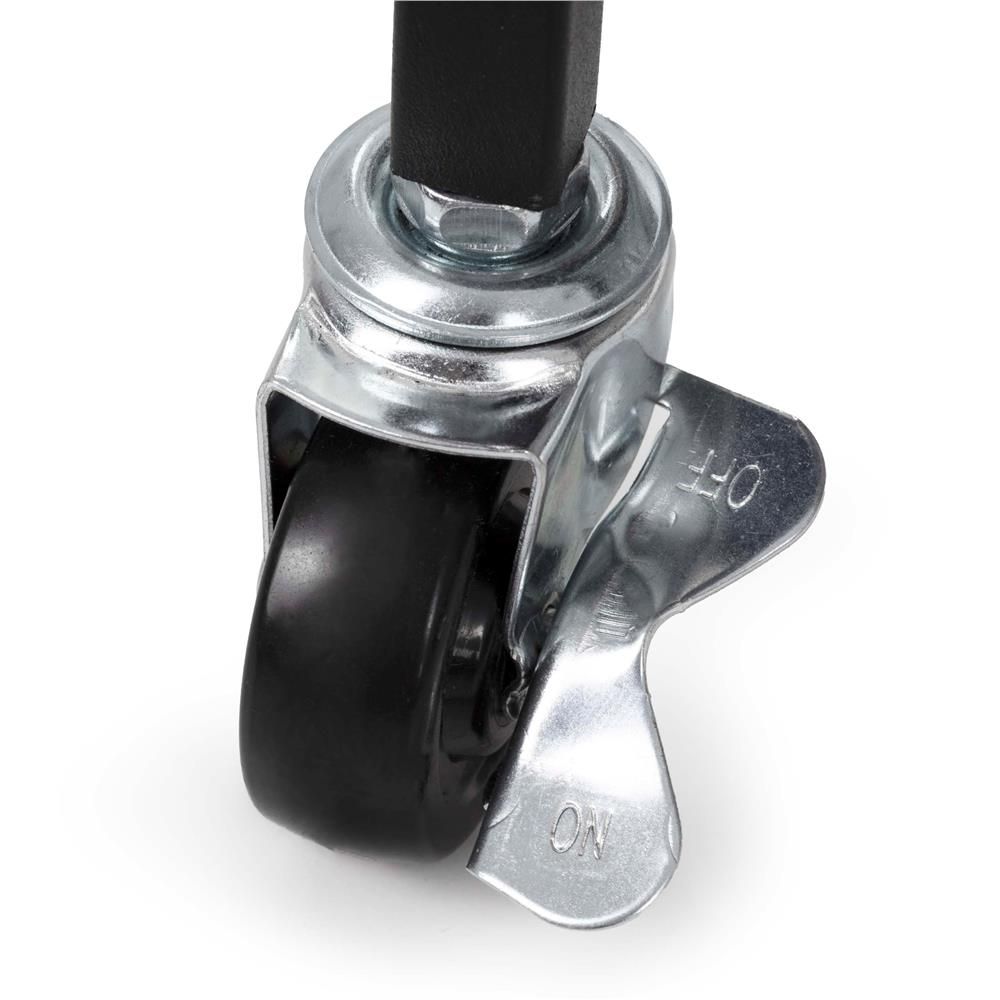 Cărucior mobil pentru scule cu 3 rafturi – 66 × 40 × 96 cm, roți cu frână, negru - imagine 7