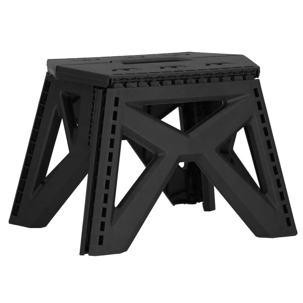 Taburet înălțător pliabil multifuncțional – tip scară, negru, 100 kg - imagine 7