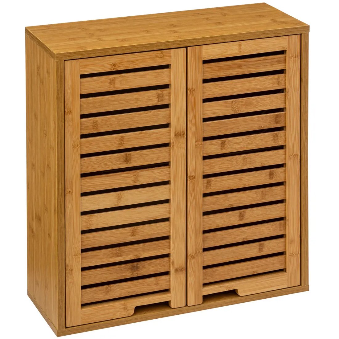 Dulap suspendat 5five Sicela JJ-160816 – bambus și MDF, ușă cu lamele, natur