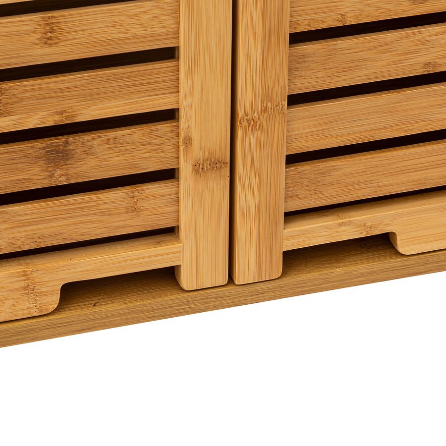 Dulap suspendat 5five Sicela JJ-160816 – bambus și MDF, ușă cu lamele, natur - imagine 4