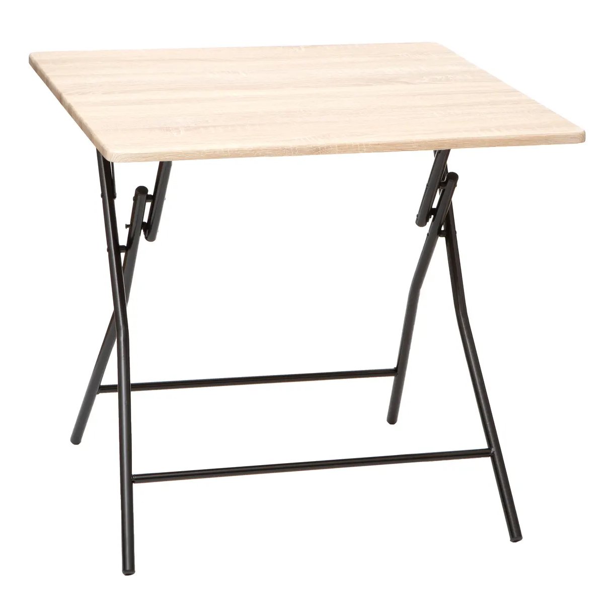 Masă pliabilă pătrată 5five – MDF și oțel, 80 × 80 × 75 cm, bej