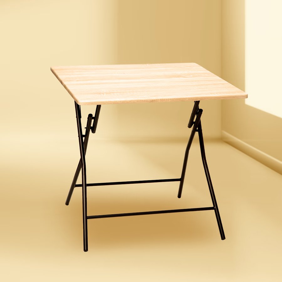 Masă pliabilă pătrată 5five – MDF și oțel, 80 × 80 × 75 cm, bej - imagine 2