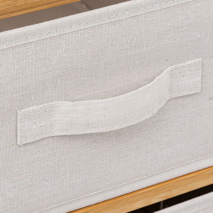 Etajeră dublă 5five Tidy Box – 6 compartimente, bambus, 66×33×78 cm - imagine 6