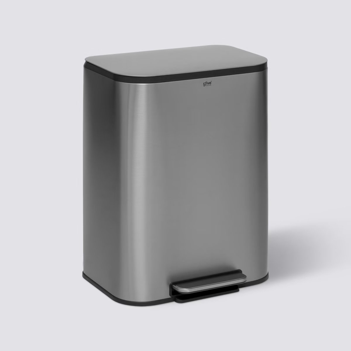 Coș de gunoi cu pedală 5five Pedal Bin – oțel inoxidabil mat, 50 L - imagine 2
